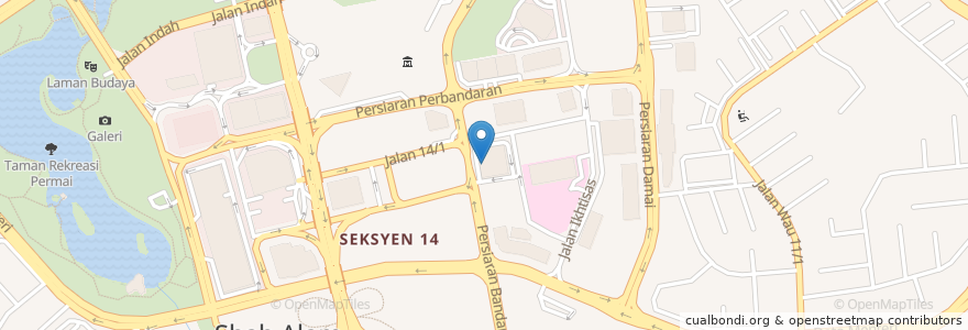 Mapa de ubicacion de CIMB en Malaysia, Selangor, Shah Alam.