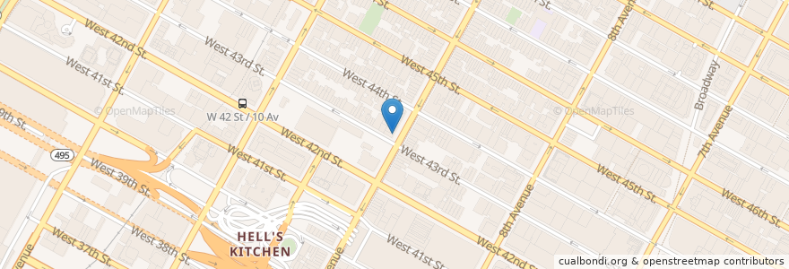Mapa de ubicacion de ViVi Bubble Tea en 美利坚合众国/美利堅合眾國, 纽约州 / 紐約州, 纽约, 纽约县, Manhattan, Manhattan Community Board 4.