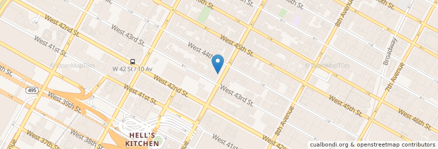 Mapa de ubicacion de Lenwich en الولايات المتّحدة الأمريكيّة, نيويورك, New York, New York County, Manhattan, Manhattan Community Board 4.