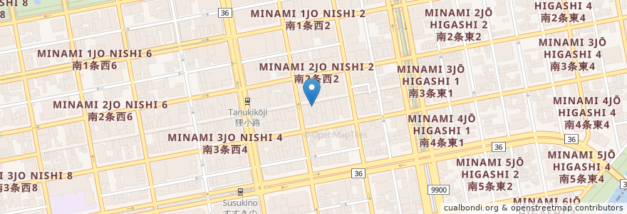 Mapa de ubicacion de サツドラ en Japon, Préfecture De Hokkaidō, 石狩振興局, 札幌市, 中央区.
