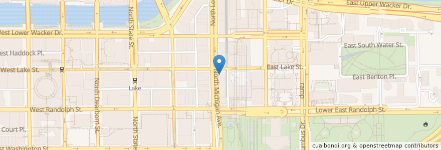 Mapa de ubicacion de Nutella Cafe en アメリカ合衆国, イリノイ州, シカゴ.