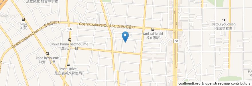 Mapa de ubicacion de 清徳寺 en 일본, 도쿄도, 足立区.