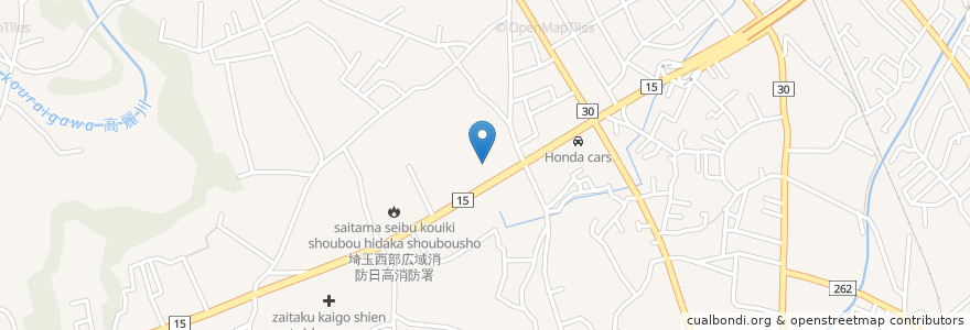 Mapa de ubicacion de ヤマト運輸 en Japon, Préfecture De Saitama, Hidaka.
