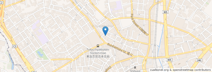 Mapa de ubicacion de いきなりステーキ en Japonya, 東京都, 渋谷区.