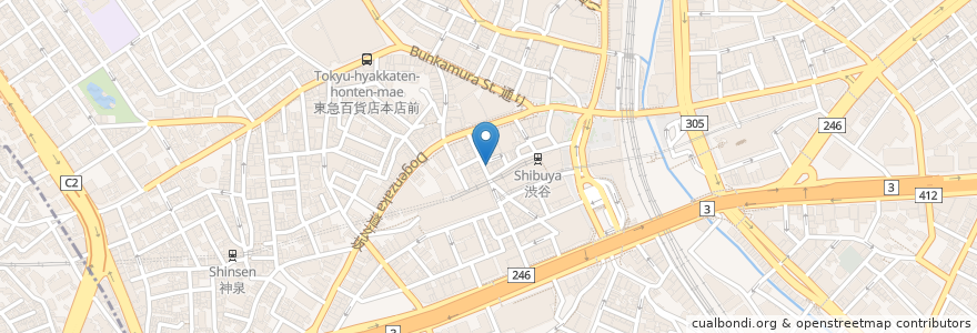 Mapa de ubicacion de モクモク en Japan, Tokio, 渋谷区.