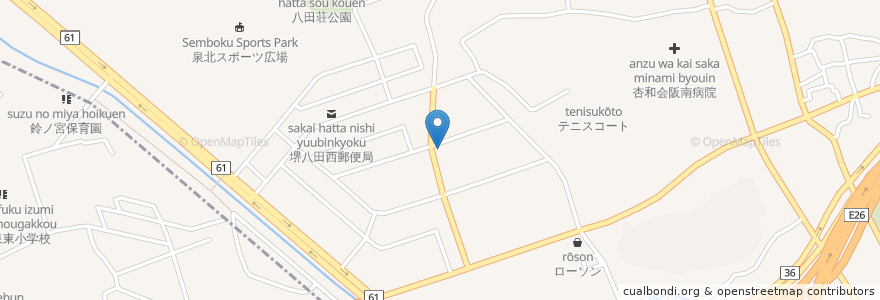 Mapa de ubicacion de すいきょう en 日本, 大阪府, 堺市, 中区.