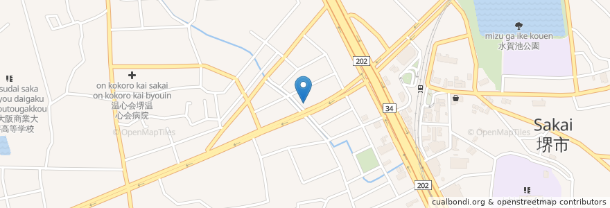 Mapa de ubicacion de カジュアル フレンチ アッシュ en Japan, Präfektur Osaka, 堺市, 中区.