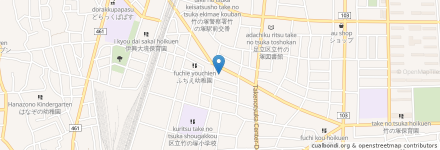 Mapa de ubicacion de ウエルシア en 日本, 东京都/東京都, 足立区.