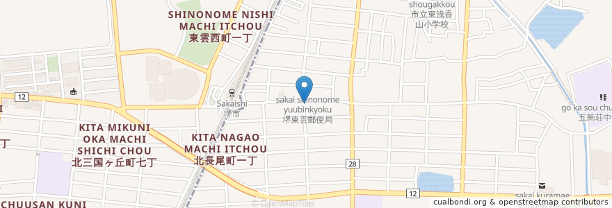 Mapa de ubicacion de さらさ珈琲 en Japan, Osaka Prefecture, Sakai.