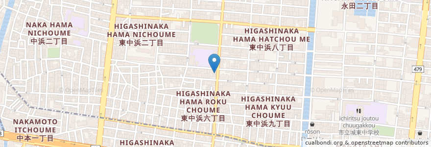 Mapa de ubicacion de よつば鍼灸整骨院 en Japonya, 大阪府, 大阪市, 城東区.