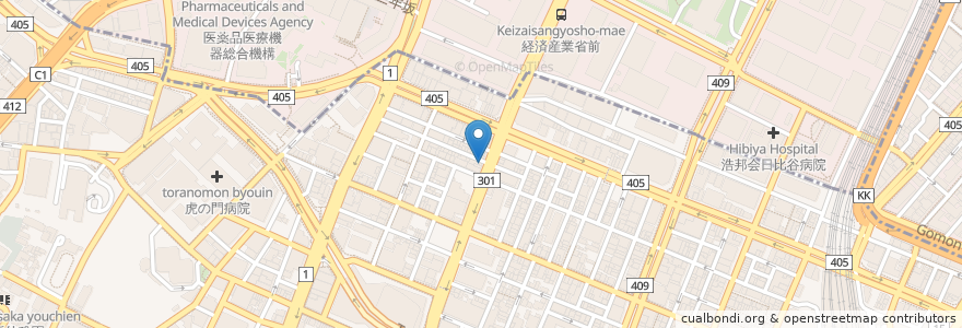 Mapa de ubicacion de てけてけ en Япония, Токио, Минато.