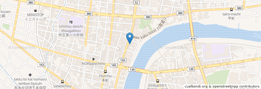 Mapa de ubicacion de Sister Cafe en اليابان, شيزوكا, 沼津市.