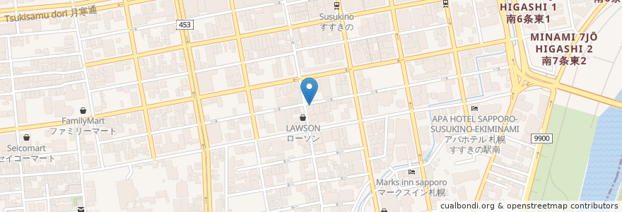 Mapa de ubicacion de COLONY en Japão, 北海道, 石狩振興局, Sapporo, 中央区.