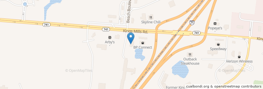 Mapa de ubicacion de Area 513 Bar & Grill en Vereinigte Staaten Von Amerika, Ohio, Warren County, Mason.