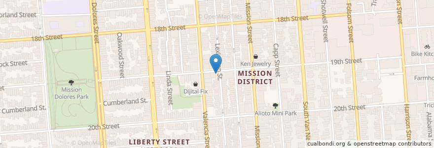 Mapa de ubicacion de Media noche en États-Unis D'Amérique, Californie, San Francisco, San Francisco.