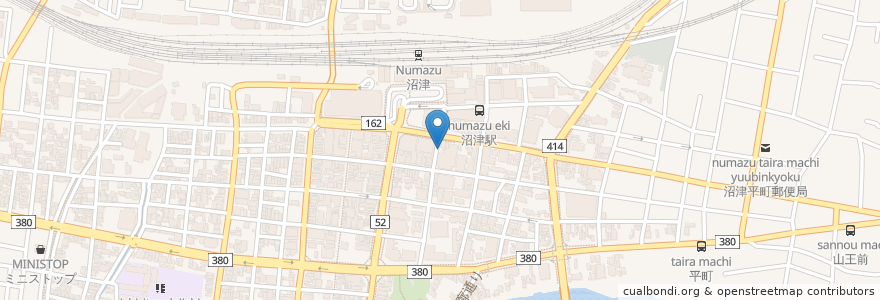 Mapa de ubicacion de 龍門飯店 en 日本, 静岡県, 沼津市.