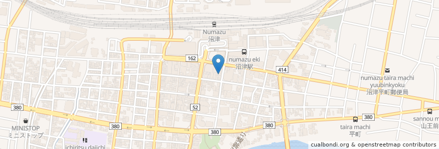Mapa de ubicacion de 大衆居酒屋 あろま en Japonya, 静岡県, 沼津市.