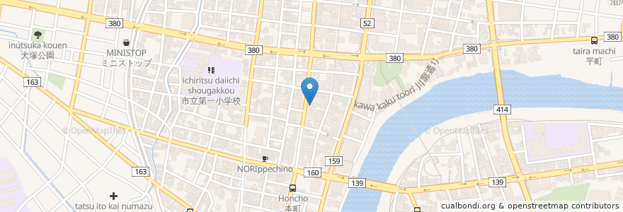 Mapa de ubicacion de Club Amaterasu en Japan, Präfektur Shizuoka, 沼津市.
