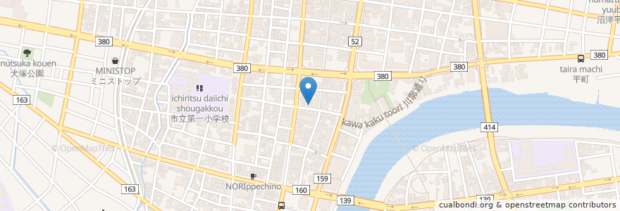 Mapa de ubicacion de ベイアッシュ en 日本, 静岡県, 沼津市.