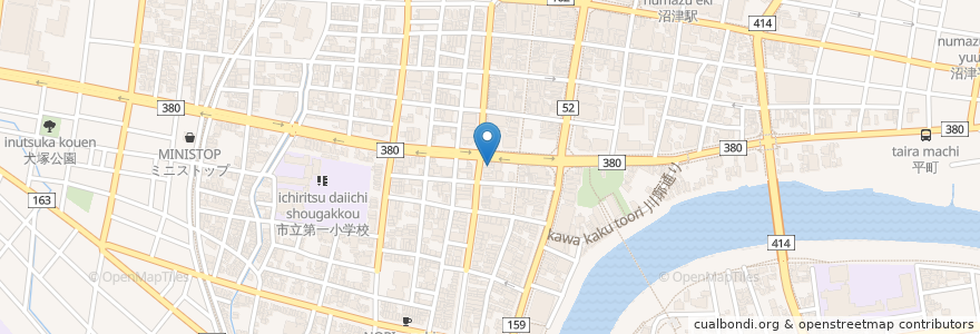 Mapa de ubicacion de トレンタ トレ en Japonya, 静岡県, 沼津市.