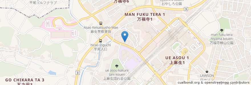 Mapa de ubicacion de 新ゆりクリニック en Japão, 神奈川県, 川崎市, 麻生区.