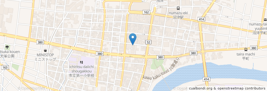 Mapa de ubicacion de アップパーキング en ژاپن, 静岡県, 沼津市.