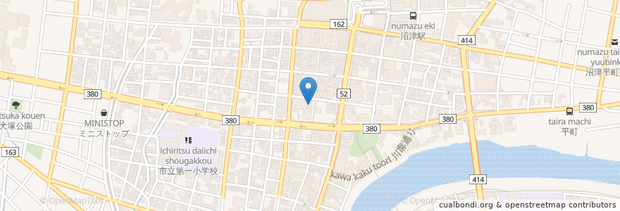 Mapa de ubicacion de 神田歯科医院 en 日本, 静岡県, 沼津市.
