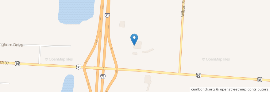 Mapa de ubicacion de Denny's en United States, Ohio, Delaware County, Berkshire Township.