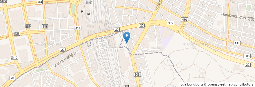 Mapa de ubicacion de J.S. BURGERS CAFE en اليابان, 東京都, 新宿区.
