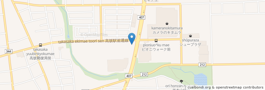 Mapa de ubicacion de から好し en 일본, 사이타마현, 東松山市.
