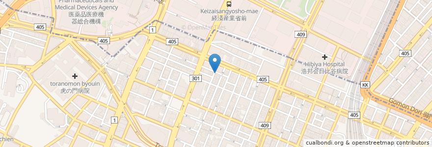 Mapa de ubicacion de 酒場ふじ en Япония, Токио, Минато.