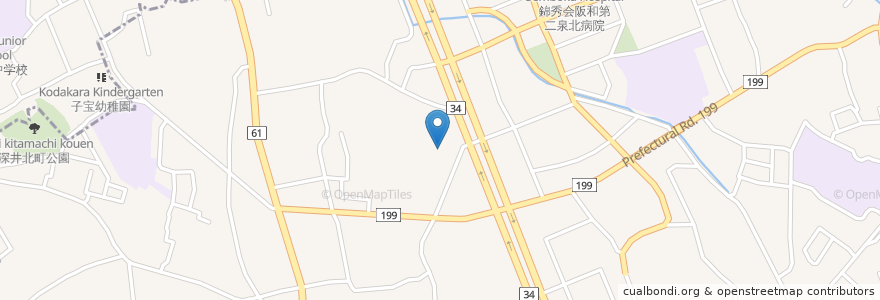 Mapa de ubicacion de サーティワン en Japon, Préfecture D'Osaka, Sakai, 中区.