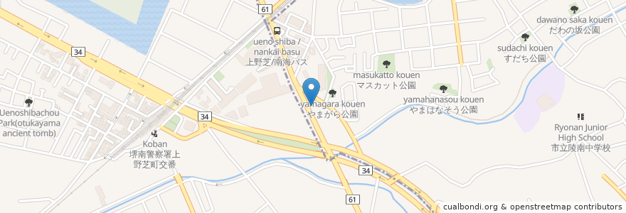 Mapa de ubicacion de 大衆食堂えびすや en Japão, 大阪府, 堺市, 西区.