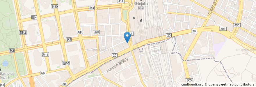 Mapa de ubicacion de shinjuku line en Japan, 東京都, 新宿区.
