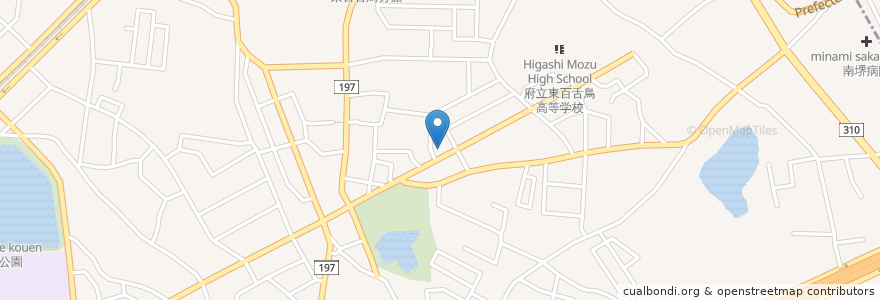 Mapa de ubicacion de かなざきこどもクリニック en 일본, 오사카부, 사카이시, 中区.