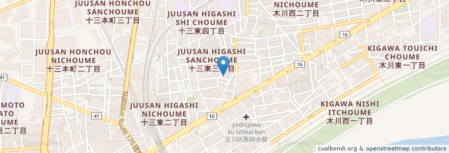 Mapa de ubicacion de 豊田外科医院 en Japón, Prefectura De Osaka, Osaka, 淀川区.