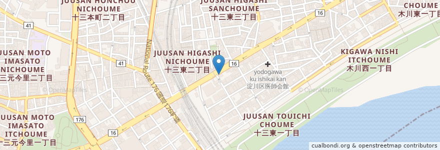 Mapa de ubicacion de TREX en Japan, 大阪府, Osaka, 淀川区.