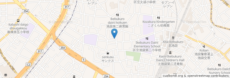 Mapa de ubicacion de 巣鴨信用金庫 en Japan, Tokyo, Toshima.