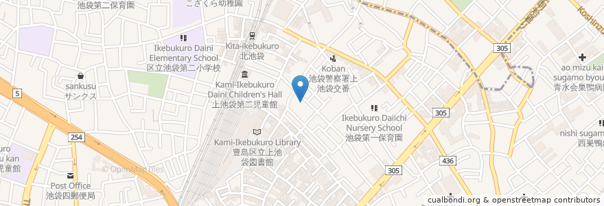 Mapa de ubicacion de 妙経寺 en اليابان, 東京都, 豊島区.