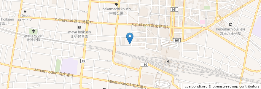 Mapa de ubicacion de コムパーク en Japon, Tokyo, 八王子市.
