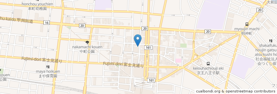Mapa de ubicacion de パークジャパン en Japonya, 東京都, 八王子市.