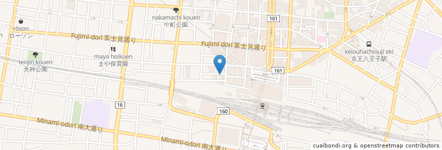Mapa de ubicacion de ファインパーキング en Япония, Токио, Хатиодзи.