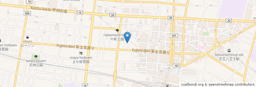 Mapa de ubicacion de コムパーク en Japón, Tokio, Hachioji.