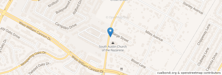 Mapa de ubicacion de Summer Moon Coffee Bar en Estados Unidos De América, Texas, Travis County, Austin.