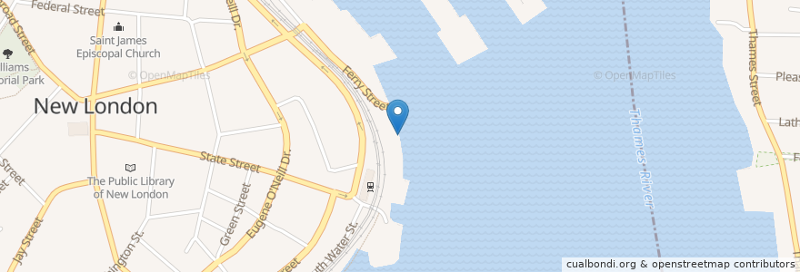 Mapa de ubicacion de Viking Fleet Ferry en Соединённые Штаты Америки, Коннектикут, New London County, Нью-Лондон.