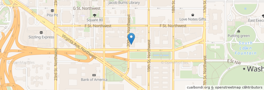Mapa de ubicacion de Subway en Stati Uniti D'America, Washington, Washington.