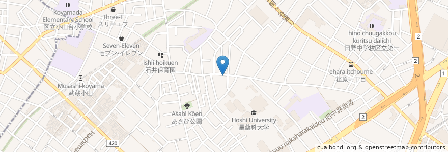 Mapa de ubicacion de 京極稲荷神社 en 日本, 東京都, 品川区.
