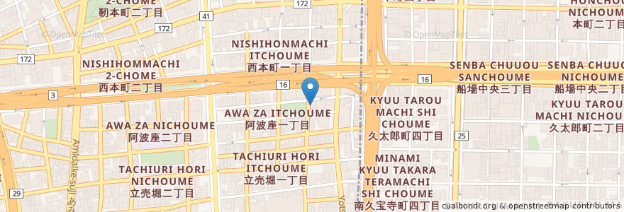 Mapa de ubicacion de DECO en 日本, 大阪府, 大阪市, 西区.