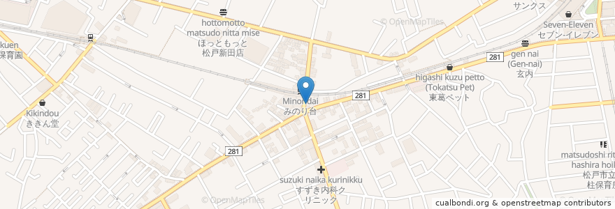 Mapa de ubicacion de 藤歯科 en Япония, Тиба, 松戸市.