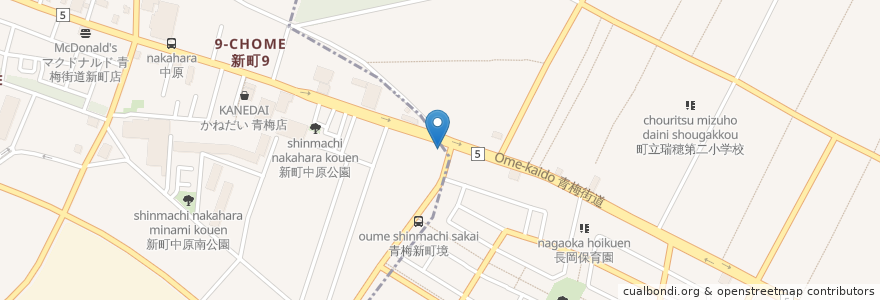 Mapa de ubicacion de いつ樹 本店 en Japão, Tóquio, 西多摩郡, 瑞穂町.